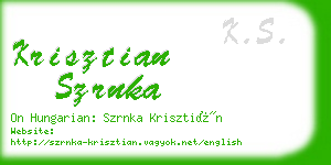 krisztian szrnka business card